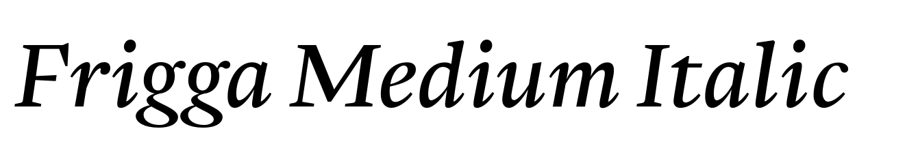 Frigga Medium Italic